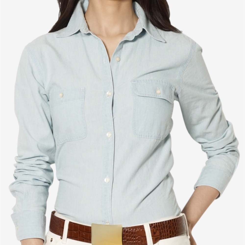 Ralph Lauren light-wash chambray top